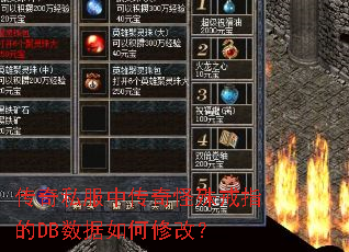 ����˽���д�������ָ��DB��������޸ģ�