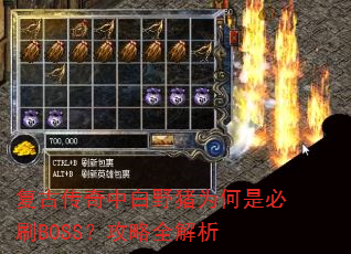 ���Ŵ����а�Ұ��Ϊ���Ǳ�ˢBOSS������ȫ����